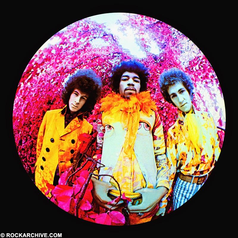 Jimi Hendrix Experience cover artwork for 'Are You Experienced' photographed in 1967 by Karl Ferris