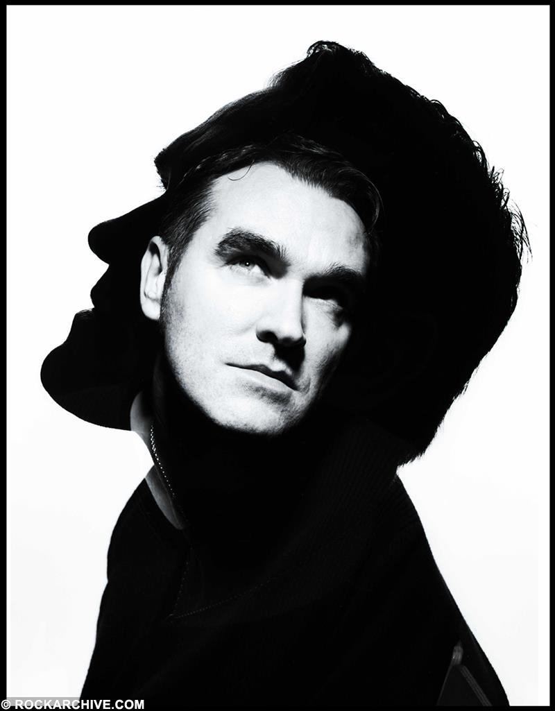 A limited edition print of Morrissey featuring a photograph of his portrait framed within his silhouette.