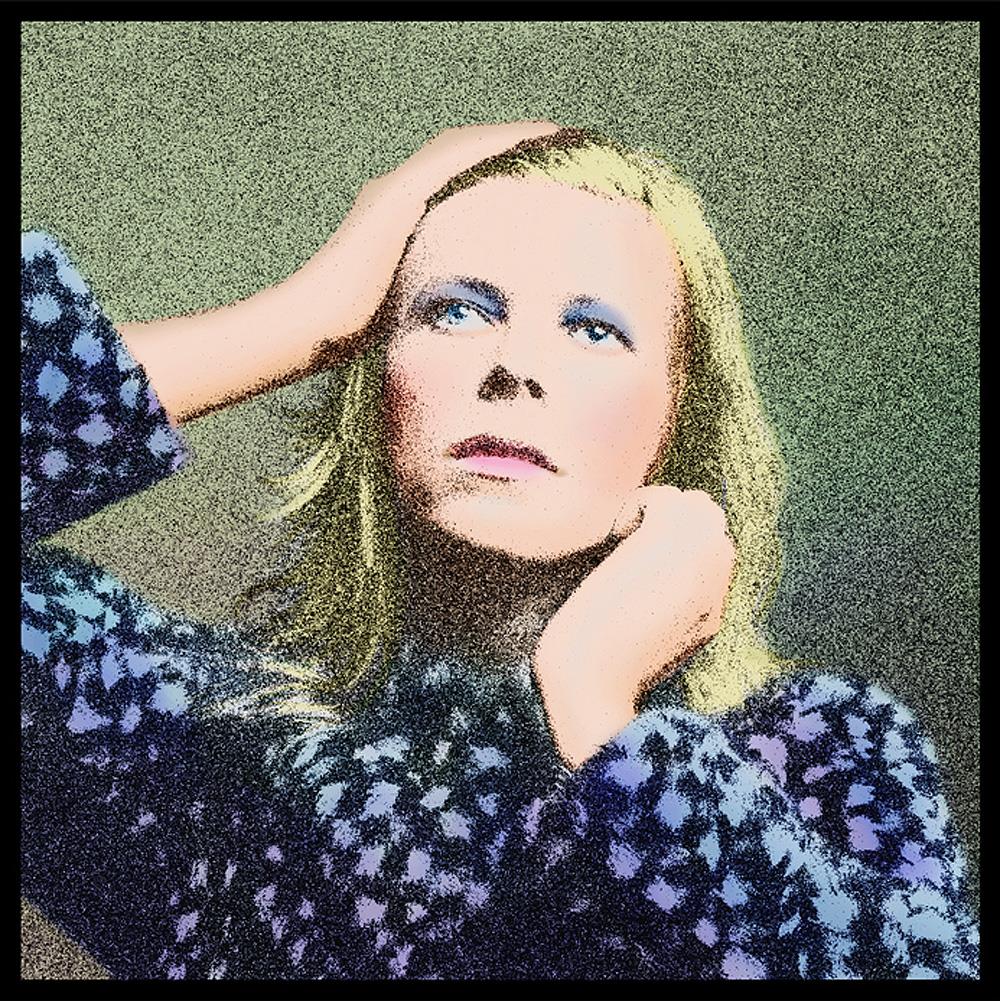 Terry Pastor print of David Bowie based on the original Hunky Dory cover artwork