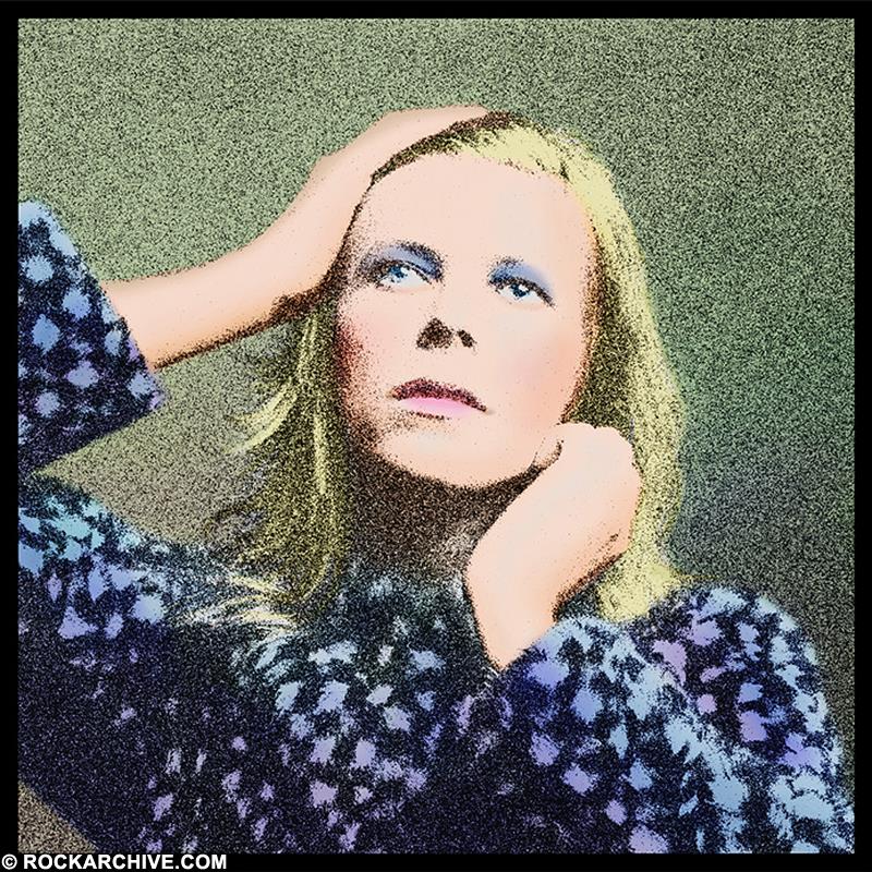 Terry Pastor print of David Bowie based on the original Hunky Dory cover artwork