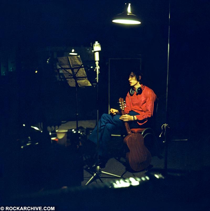 A Rockarchive limited edition colour print of Roger Waters sat in a chair in Abbey Road Studios in 1967.