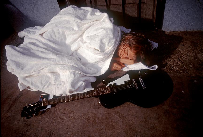Kurt Cobain, Nirvana | Sleeping, 1991 Print | Kirk Weddle Photo