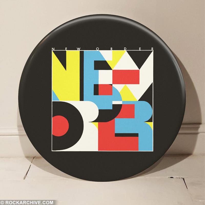 New Order giant vintage pin badge by artist Tony Dennis AKA Tape Deck Art