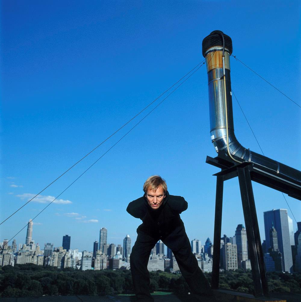 Sting, Police on a New York rooftop in 1991 photographed by Brian Aris