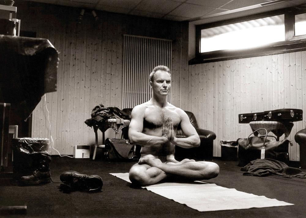 Sting backstage in Germany in 1996 photographed by Brian Aris