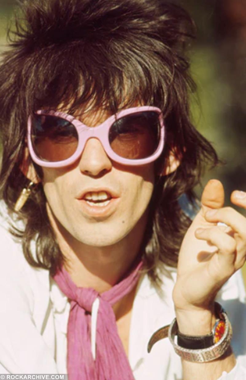 Keith Richard relasing at his Bel Air home in Los Angeles in 1970