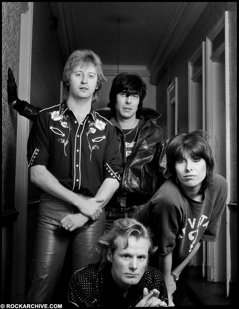 The Pretenders posing in Scotland in November 1981.