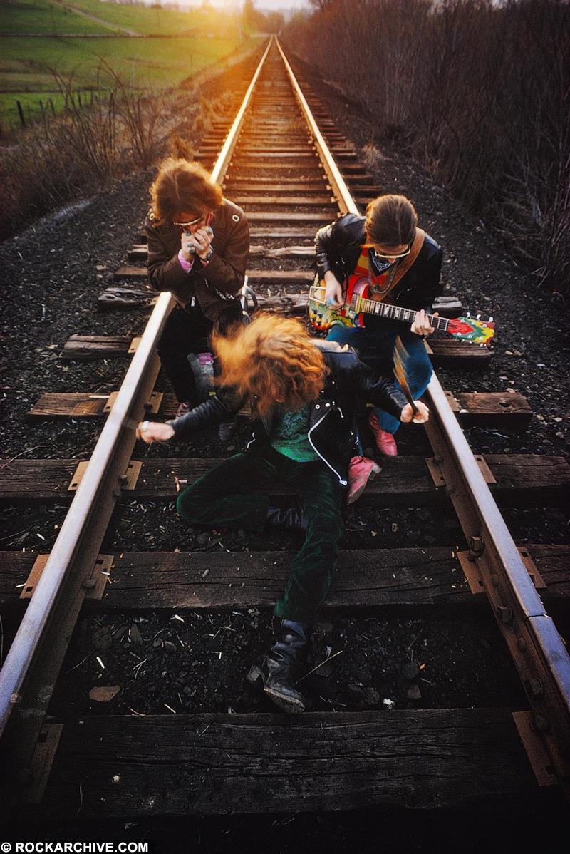 Cream sat on the railroad track outside of Philadelphia in 1968.