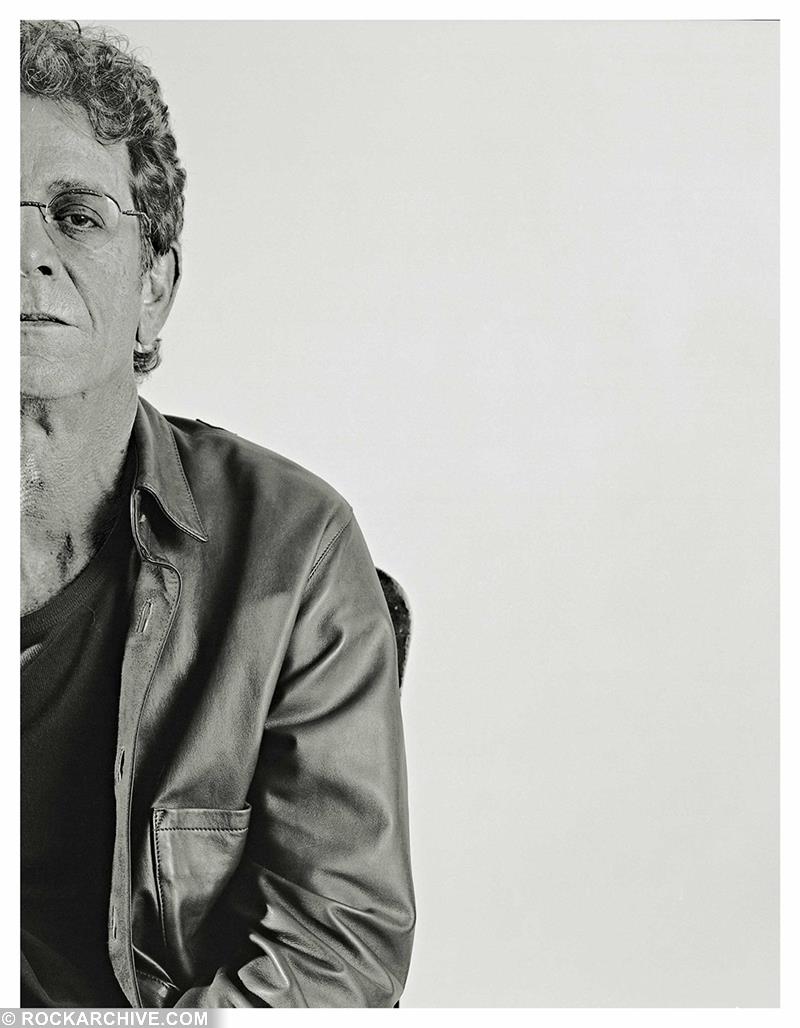A limited edition print showing a half-face portrait of musician Lou Reed.
