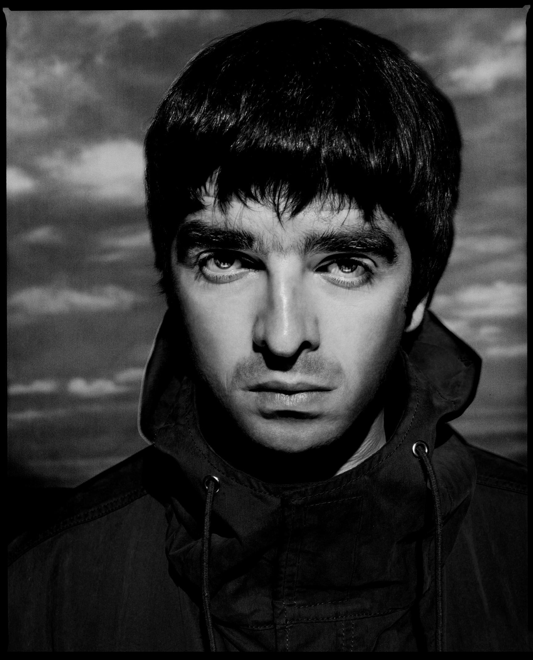 Limited edition print of Noel Gallagher wearing a jacket shot in 1994.