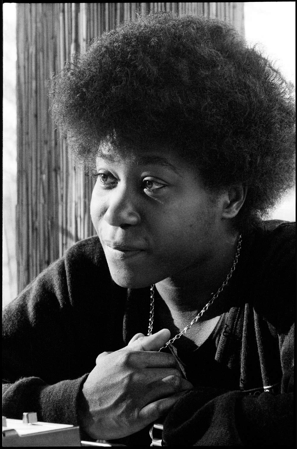 A limited edition print of a smiling Joan Armatrading taken in Munich in 1979.