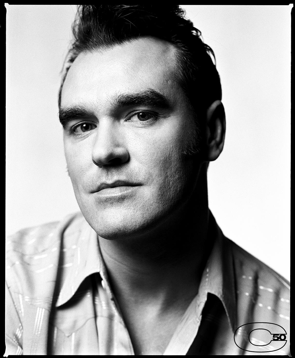 A limited edition close-up print of Morrissey looking straight at the camera in 1994.
