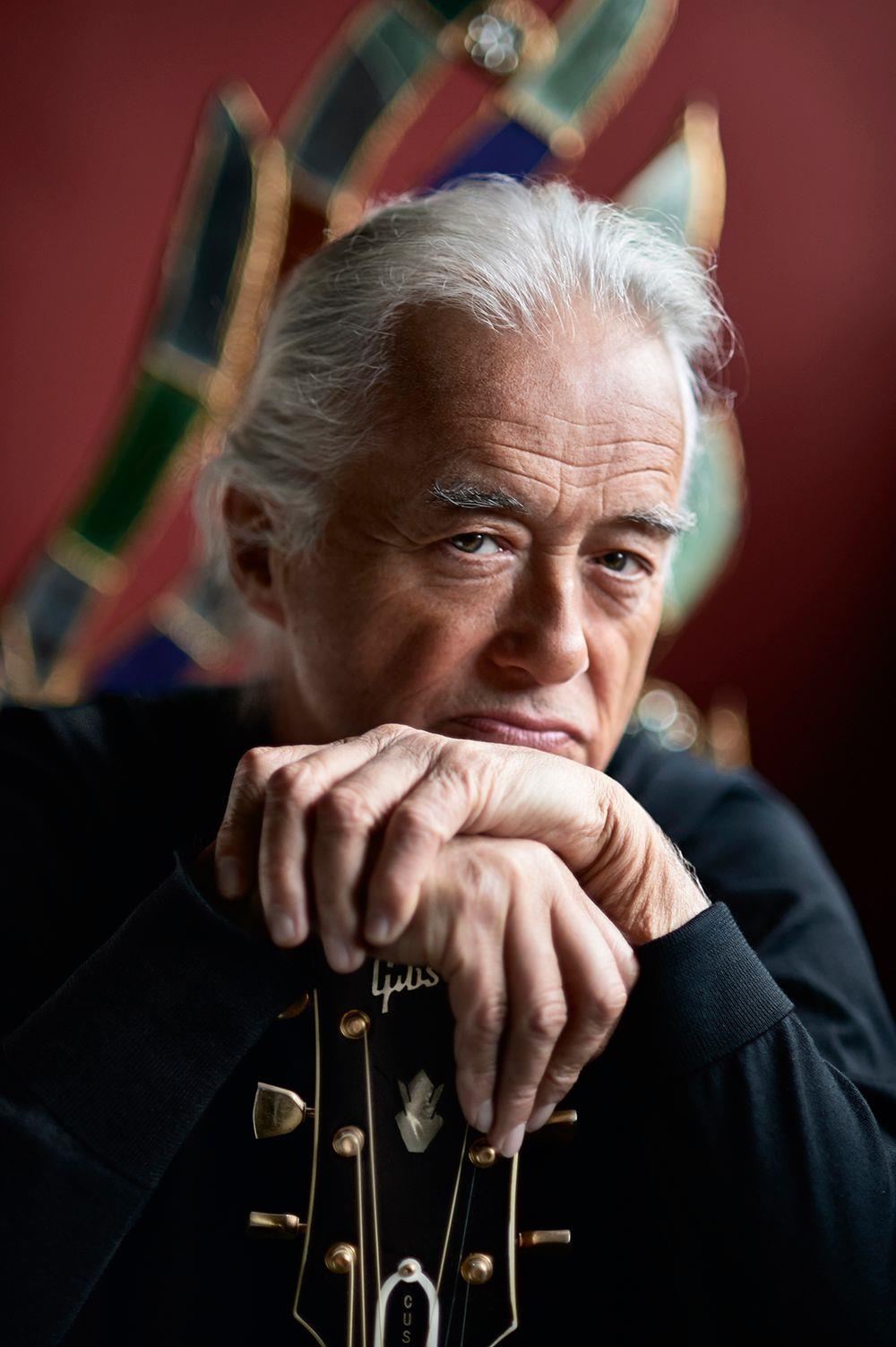 A limited edition print of a close-up portrait of Jimmy Page taken by his daughter Scarlet Page in 2014.