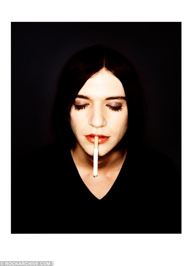 A limited edition colour print of Brian Molko from Placebo with a cigarette in his mouth.