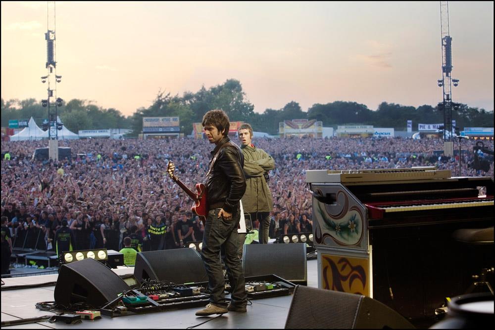 A limited edition colour print of Oasis onstage at Heaton Park in June 2009