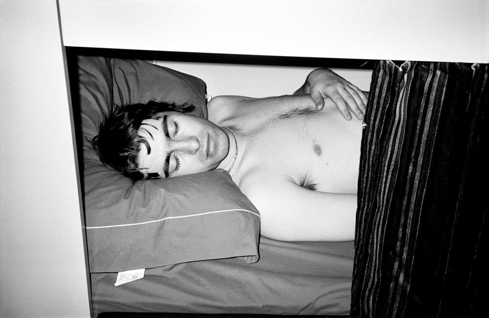 A limited edition print of Liam Gallagher sleeping on Oasis's US tour bus in March 1996.