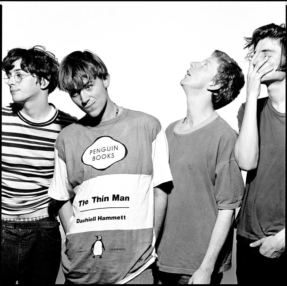 A limited edition Rockarchive print of Blur having fun in 1990.