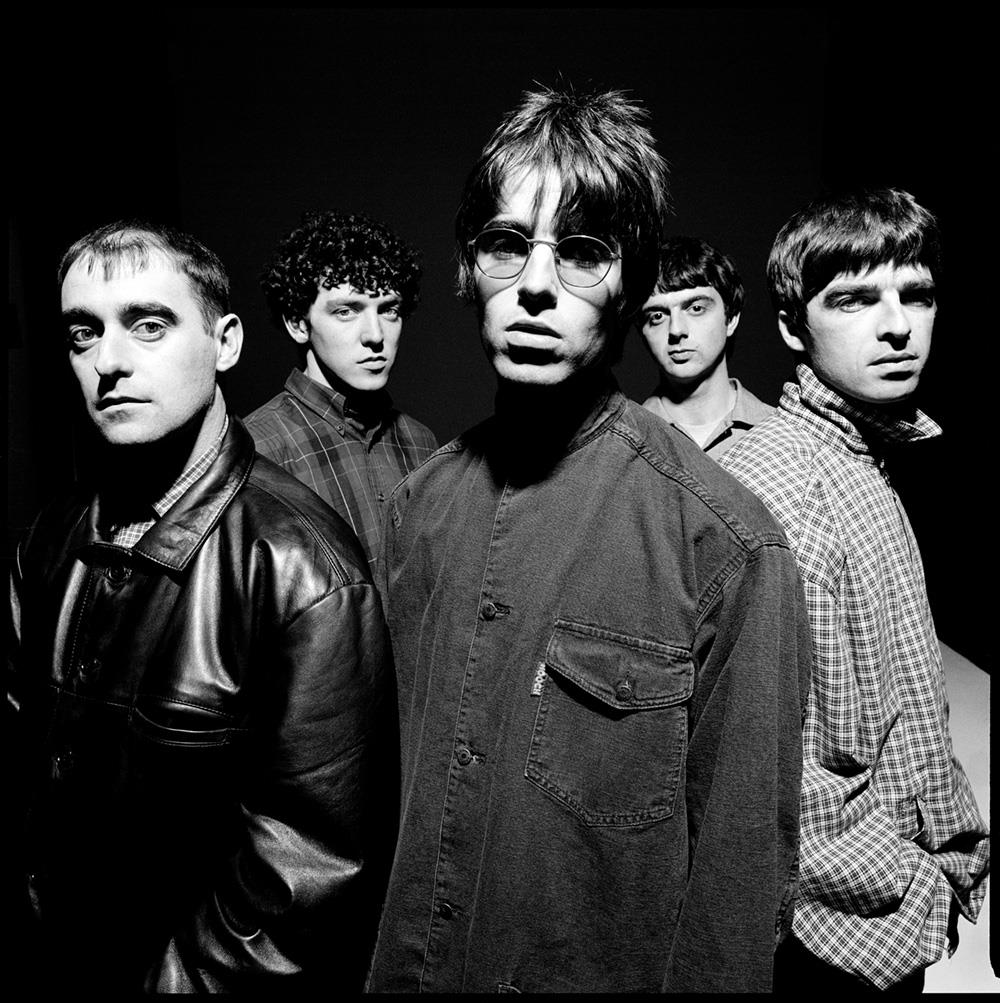 A limited edition print of an early group shot of Oasis.
