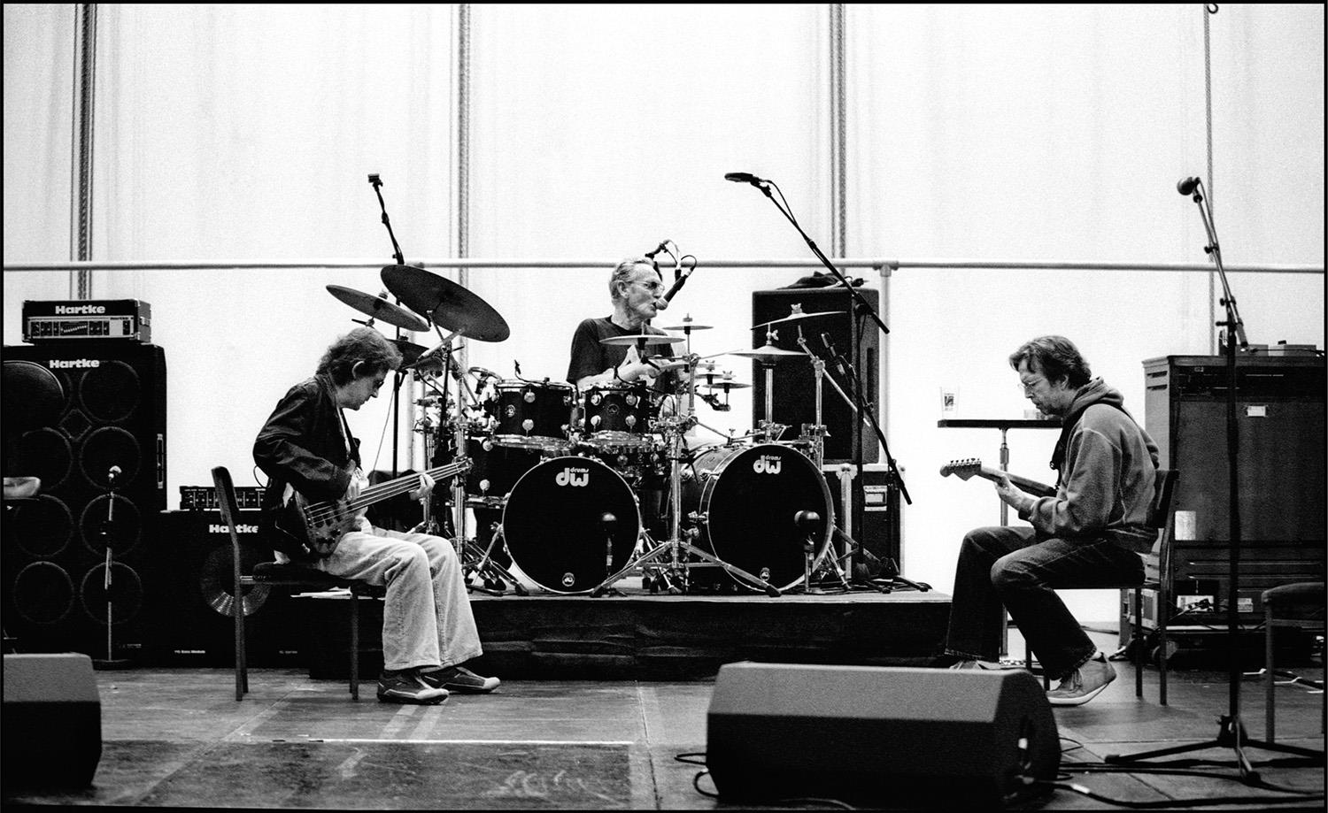 A Rockarchive limited edition print of Cream rehearsing at Bray Studios.