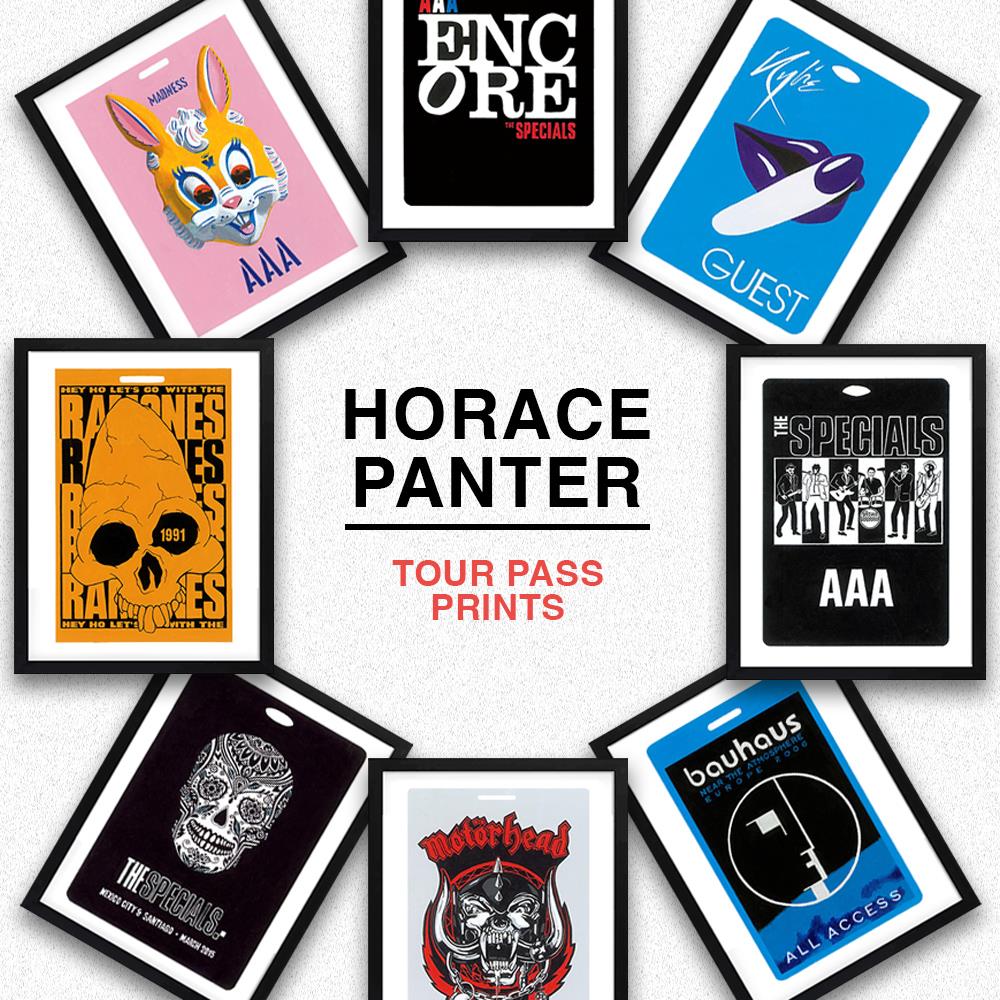 Mobile banner for Rockarchive.com's Horace Panter Tour Pass Collection