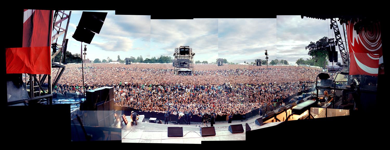 A limited edition colour Rockarchive print of a crowd shot taken by Jill Furmanovsly at Oasis' Knebworth gigs in 1996.