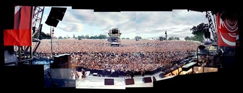 A limited edition colour Rockarchive print of a crowd shot taken by Jill Furmanovsly at Oasis' Knebworth gigs in 1996.