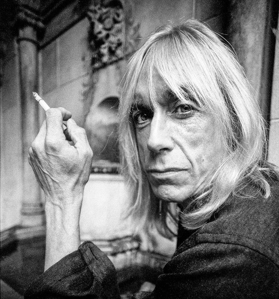A limited edition of Iggy Pop smoking taken by Martyn Goodacre in Los Angeles in 1996.