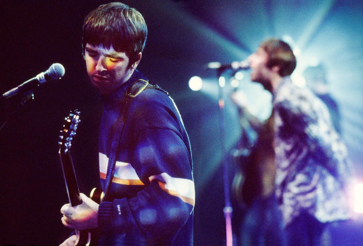 A limited edition of Noel & Liam Gallagher, Oasis onstage at Earls Court, London in 1995.